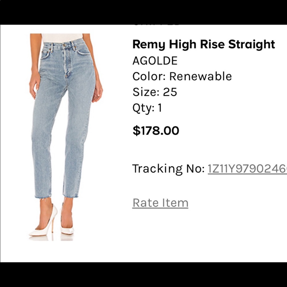 AGOLDE Remy High Rose Straight Jeans